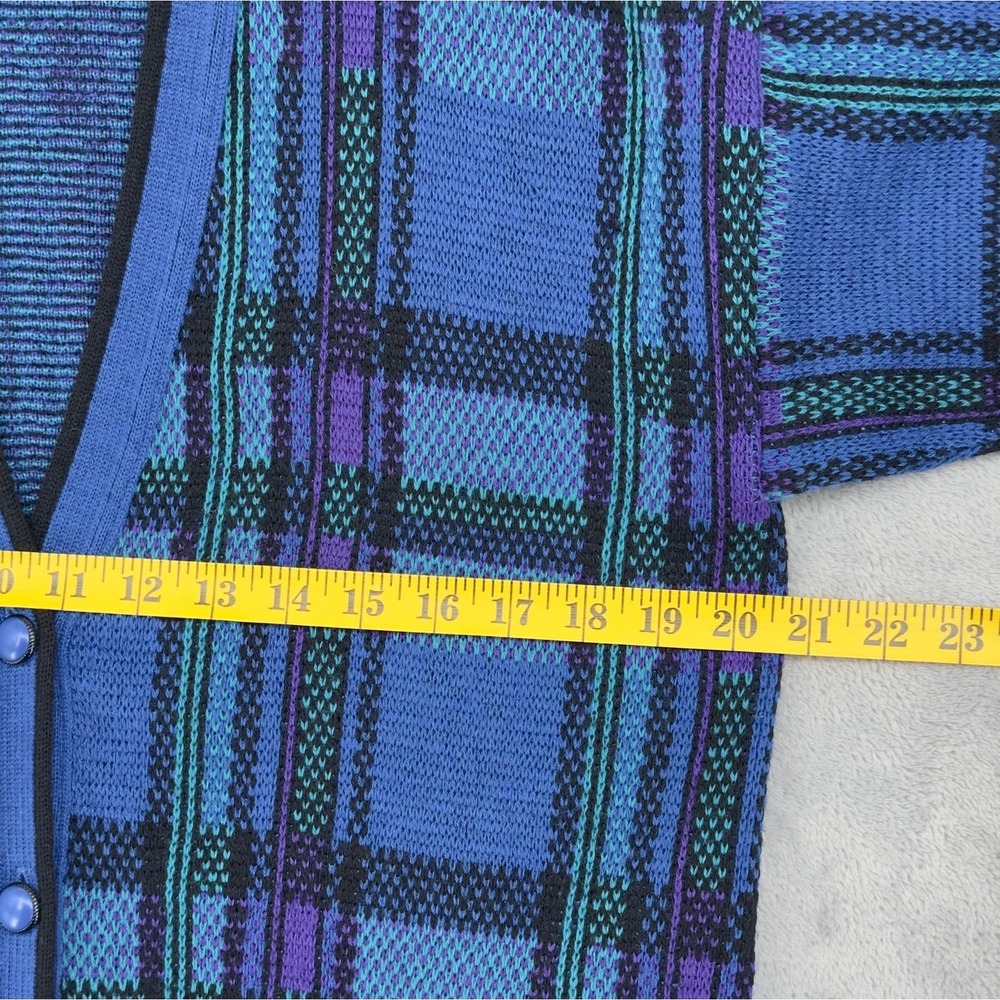 Pendleton Womens Wool Plaid Button Front Cardigan Sweater Blue Purple  Size M‎ - Picture 8 of 9
